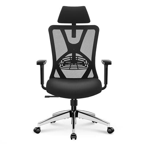 Ticova Ergonomic Office Chair - High Back Desk Chair with Adjustable Lumbar Support, Headrest & 3D Armrest - Image 1
