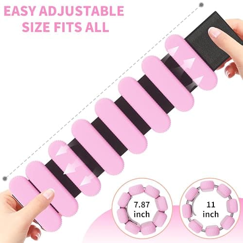 YOVKOK Adjustable Ankle Weights for Women Men,Wrist Weights set for Walking Running,1 Pair (1Lbs Each) Silicone Workout Weights for gym fitness, Jogging,yoga,pilates,strength training,physical therapy thumbnail 4