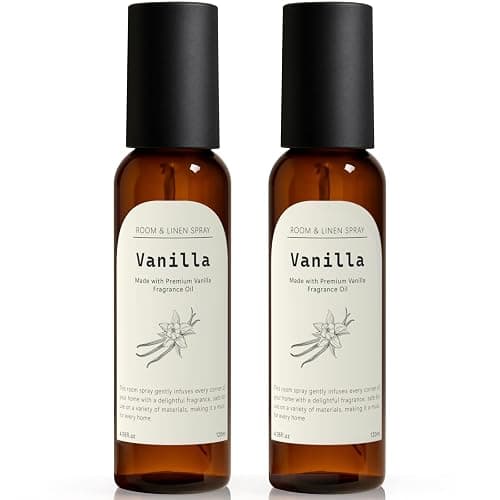 Vanilla Fragrance Room Spray, Long-Lasting Room Freshener for Home, Bathroom and Kitchen, Air Freshener Spray, Odor Eliminator, 2 x 4.06 fl oz - Image 1