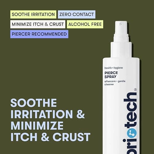 BRIOTECH Pierce Spray, Hypochlorous Acid, Gentle Piercing Aftercare, Calm Redness & Itch, Reduce Bumps, HOCl Saline Spray, Contact Free, No Rinse or Residue, Alcohol Free, 4 fl oz thumbnail 2