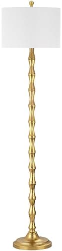 SAFAVIEH Lighting Collection Aurelia Farmhouse Antique Gold 64-inch Living Room Bedroom Home Office Standing Floor Lamp,Metal (LED Bulb Included) thumbnail 4