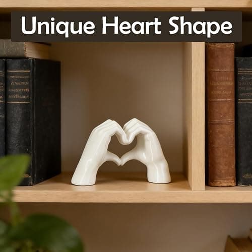 Zorbal White 3D Printed PLA Living Room Accessories,Heart Ornament for Desk & Shelf, Minimalist Heart Ornaments for the Home Decor, Warm Home Decoration Gift for Valentine's Day & Anniversaries thumbnail 5