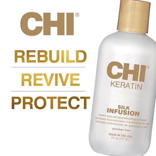 CHI Keratin Silk Infusion, Hydrating Hair Serum For Restoring Softness & Shine, Helps Dry, Damaged Hair, Sulfate-free, 6 Oz thumbnail 2