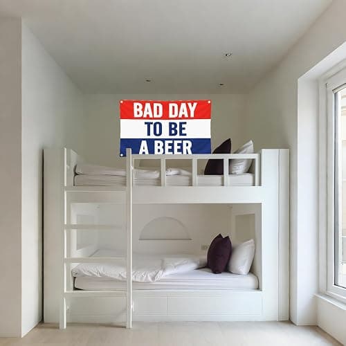 Pessbulmm Bad Day to Be a Beer Wall Flag 3x5FT Premium Polyester, 4 Brass Grommets, Funny Beer Decor for Man Cave, Home Bar, or Outdoor Party thumbnail 6