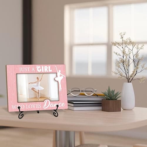 Qssfdgg Dance Picture Frame-Just A Girl Who Loves Dance, Dancer Gifts for Ballet Teacher Daughter Sister Friend, 4x6 Photos Frame with Stand for Home Office Tabletop Display Decorations-14 thumbnail 2