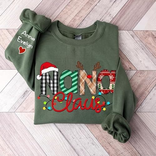 Personalized Grandma Claus Sweatshirt, Gifts for Grandma, Gifts for Christmas thumbnail 6
