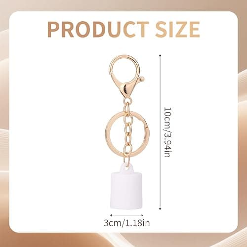 2pcs Lipgloss Holder Keychain for Summer Fridays, Lip Gloss Cap and Holder Set with Keyring Portable Bags Lipbalm Keys Chain Accessories for Summer Fridays 0.5 oz Lip Balm On-the-Go Touch-Ups thumbnail 2