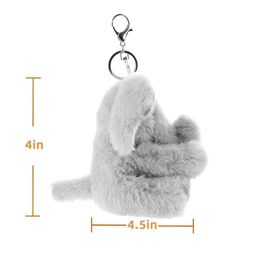 Apricot Lamb Cute Toys Plush Gray Elephant Stuffed Animal Soft Keychain for Kids Bag, Purse, Backpack, Handbag thumbnail 8