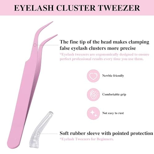 Mayhug Lash Cluster Glue Bond and Seal Kit with Lash Glue Remover and Tweezers Long-Lasting, Waterproof For DIY Eyelash Extension At Home Use Beginners Friendly Kit 4-in-1 thumbnail 4
