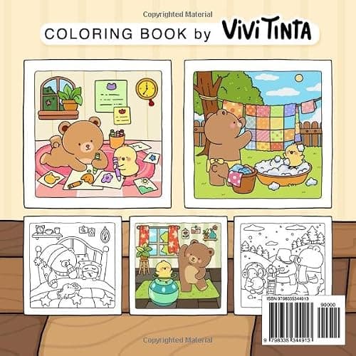 Gummy & Pecky: Super Cute Coloring Book for Adults and Teens about Besties and Their Heartwarming Adventures thumbnail 2