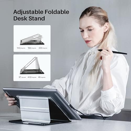 HUION KAMVAS Pro 16 Drawing Tablet with Screen, 15.6 inch Pen Display Anti-Glare Glass 6 Shortcut Keys Adjustable Stand, Graphics Tablet for Drawing, Writing, Design, Work with Windows, Mac and Linux thumbnail 6