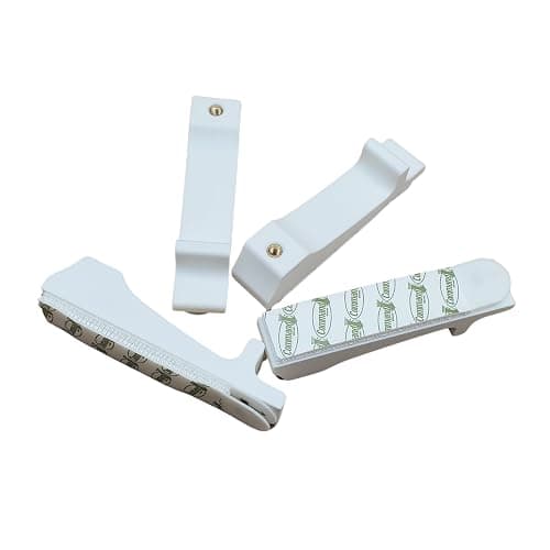 'Just Hanging Pegboards' Pegboard Wall Mounting Hardware, Compatible with IKEA SKADIS, Compatible with Command Strips. No Wall Holes Required. Pegboard Screws not Included. (Matte White) thumbnail 4