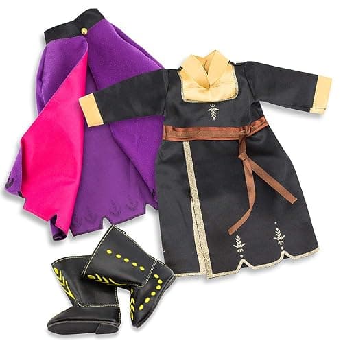 OCT17 Fits Compatible with American Girl 18" Princess Costume 18 Inch Doll Clothes Outfit Set Costume Purple thumbnail 3