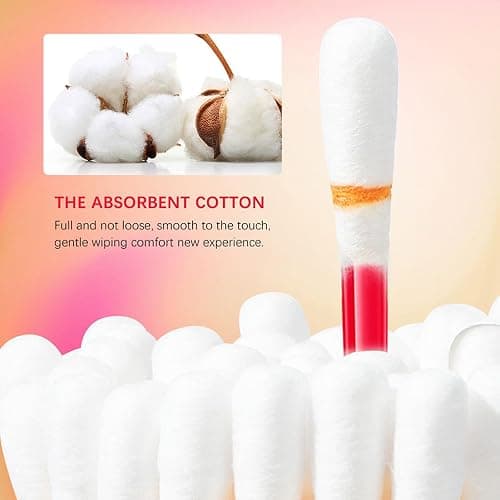 SWETIYOU Lip Tint Cotton Swab, 20 Pcs Waterproof Non-Stick Cotton Swab Lipstick Long Lasting Q Tip Lip Tint Stain, Cute Lip Makeup Products(Pitaya) - Pitaya thumbnail 4