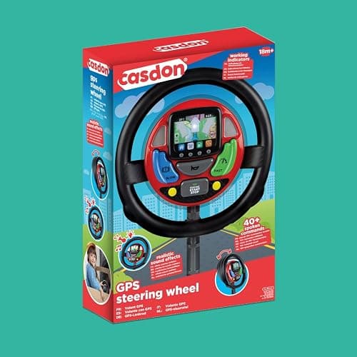 Casdon GPS Steering Wheel. Interactive Driving Toy for Kids 18+ Months. Features Spoken Commands & Realistic Sounds. Boosts Motor Skills thumbnail 8