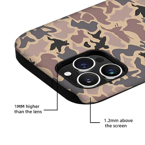OTTRZMTER Case Compatible with iPhone 16,Duck Camo Camouflage Hybrid 2 Layer Hard Shell Silicone Protective Pattern Design for Girls Boy Women Men thumbnail 3