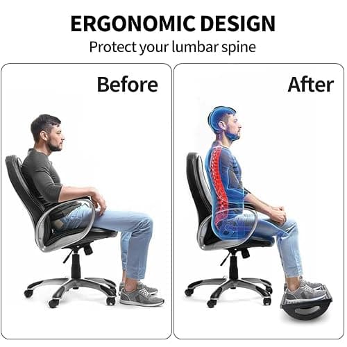 CasaZenith Foot Rest for Under Desk at Work - Ergonomic Foot Stools for Under Office Desk - Rocking Footrest with Roller Massager - Leg Rest for Chair, Computer Gaming - Promote Leg Circulation thumbnail 4