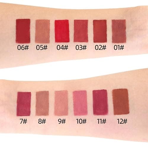 Pakivs 12Pcs Matte Lip Liner Pencil Set,Waterproof Creamy Lip Liner,High Pigmented Non-Stick Cup,Plumping Lip Definer Pencil Lipstick Set,Long-Lasting Smooth and Smudge-proof Natural Lip Pencils Gift thumbnail 5