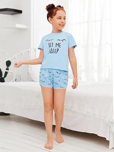 Kingdenergy Girls Summer Cute Print Shorts Set T-Shirt and Short Pant 2 Piece Outfits Clothing Sets thumbnail 6