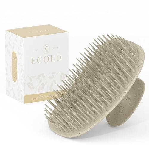 ecoed Scalp Massager Shampoo Brush,Scalp Scrubber for Dandruff Removal, Scalp Care Hair Brush Wet & Dry detangler for Men and Women. (Grey, 1pc- Soft for Short & Medium Hair) - Image 1