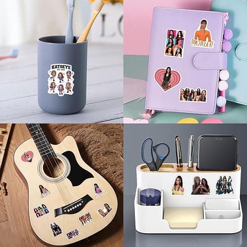 123pcs KATSEYE Stickers Set Waterproof Laptop Decals for Water Bottle, Laptop, Computer, Skateboard, Phone thumbnail 5