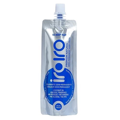 IROIRO Premium Natural Semi-Permanent Hair Color 45 Deep Blue (4oz) - Image 1