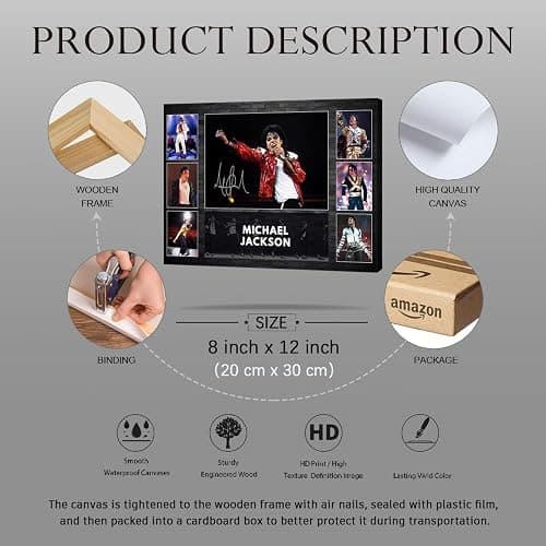 Michcel Jackson Poster Music Legend Wall Art for Bedroom Home Decor thumbnail 2