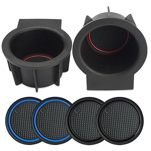 AOTEMILK TPE Console Cup Holder Inserts Replacement for Ford F150 2004-2008 with Flow Through Console Drink Bottle Hold for 2003-2006 Ford Expedition & Lincoln Navigator thumbnail 3