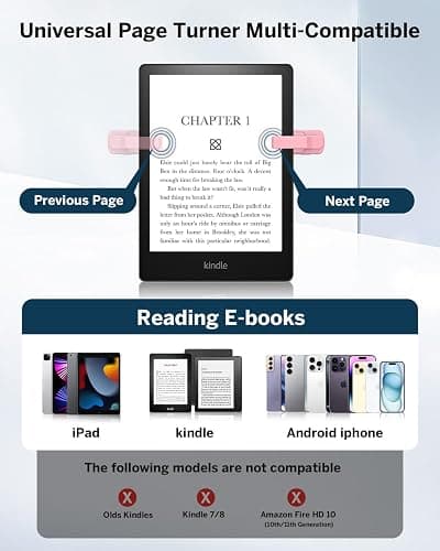 DATAFY [Case-Friendly] Remote Control Page Turner Ring for Kindle Paperwhite Oasis Scribe Kobo eReaders, Camera Camcorder Remote Controls, Page Turner Clicker for iPhone ipad Tablets with Storage Bag thumbnail 4
