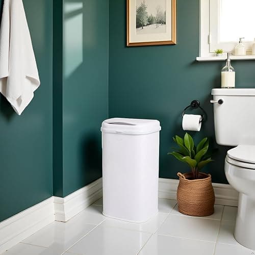 Ubbi Adult Diaper Pail, Steel Odor Locking, No Special Bag Required, Awards-Winning, Modern Design, White thumbnail 12