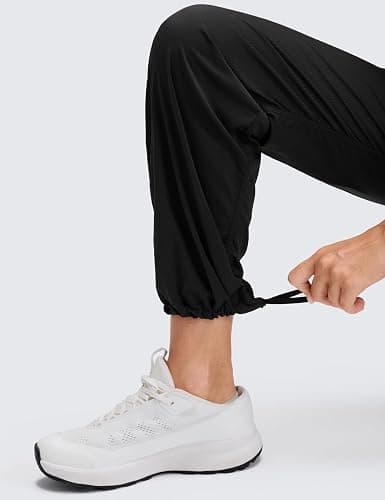CRZ YOGA Lightweight Straight Leg Workout Pants for Women 28"/30"/32" - Ruched Casual Work Athletic Joggers with Pockets thumbnail 4