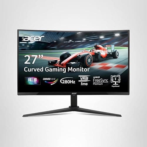 acer Nitro 27 Inch 1500R Curved Zero-Frame Full HD (1920 x 1080) Gaming Monitor | AMD FreeSync Premium | Up to 280Hz Refresh | 1ms VRB | One Display Port 1.4 and Two HDMI 2.0 Ports | XZ270 thumbnail 17