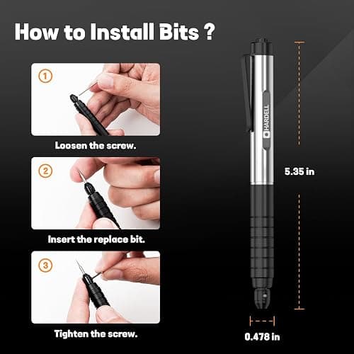 HARDELL Engraving Pen, Cordless Engraving Tool with 37000RPM, USB Rechargeable Metal Pen Engraver for Artists & DIYers, Electric Engraving Pen for Metal, Wood, Glass and Plastic - Beginner Friendly thumbnail 2