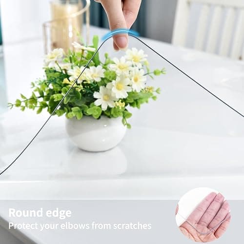 LBJFYHJN Clear Desk Mat, Non-Slip PVC Desk Protector Mat with Round Edge, Heat Resistant & Waterproof Clear Desk Writing Mat for Home and Office (27.6"*13.8") thumbnail 5