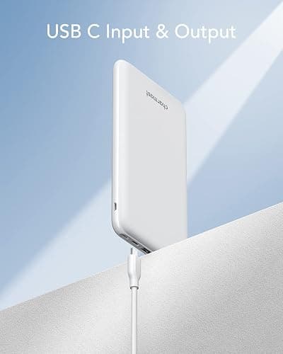 Charmast Power Bank 26800mAh Caricatore Portatile USB C Bianco | Batteria Ultra Sottile, 3 Ingresso & 4 Uscita, Compatibile con iPhone Samsung Huawei Xiaomi HONOR, Smartphone Tablet thumbnail 6