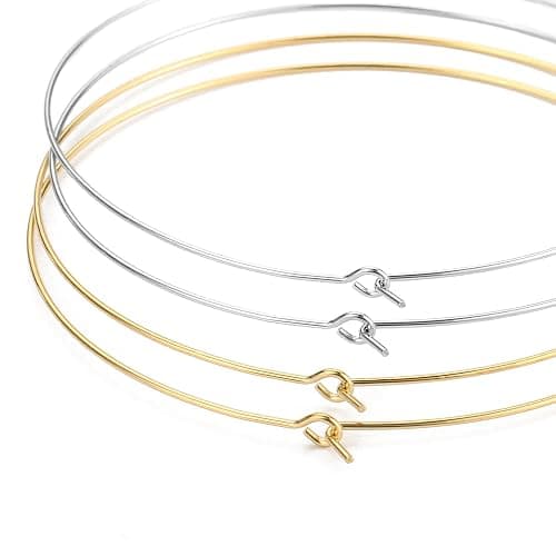 ESMATOO Thin Gold Hoop Earrings for Women - Hypoallergenic Lightweight Gold Hoop Earrings Dainty - Large thumbnail 4