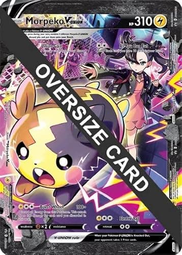 Morpeko V-Union - Marnie - **Jumbo** Black Star Promo - Oversize - Crown Zenith - Image 1