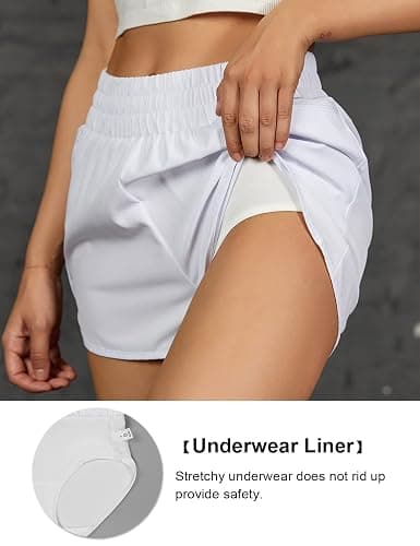 Blooming Jelly Women's Quick-Dry Running Shorts Workout Sport Layer Active Shorts with Pockets 1.75" thumbnail 3
