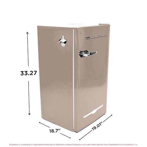 Frigidaire Retro Compact Fridge with Chiller, 3.2 cu ft Countertop Fridge with Built-In Bottle Opener, Compact Refrigerator for Office, Bedroom, Dorm Room or Cabin - 16.5" D x 19" W x 31" H (Coral) thumbnail 2
