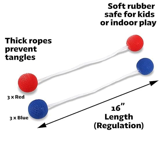 GoSports Ladder Toss Indoor & Outdoor Game Set with 6 Soft Rubber Bolo Balls and Travel Carrying Case - Choose Pro or Classic thumbnail 7