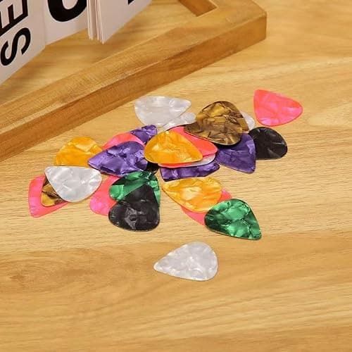 21 Packs Guitar Picks With Organizer Box Bass Picks Thin, Medium & Heavy 3 Different Thickness For Electric Acoustic Guitars Ukulele Bass, Guitar Gifts For Men Women Players - 21 thumbnail 7