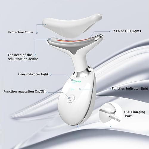 7 in 1 Face Massager Tool, Red Light Therapy for Face and Neck, Red Light Therapy Wand, Face Neck Sculpting Tool for Skin Care thumbnail 3