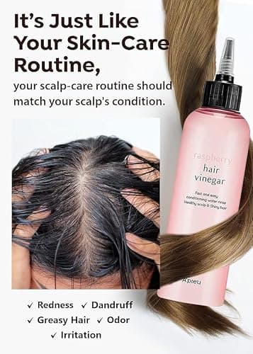 A’PIEU Raspberry Hair Vinegar Rinse - Scalp Clean & Detox for Oily and Itchy Scalp, Buildup & Dandruff Scalp Treatment, pH-Balancing for Fresh and Shiny Hair. Korean Hair Care. 6.76 fl oz thumbnail 3