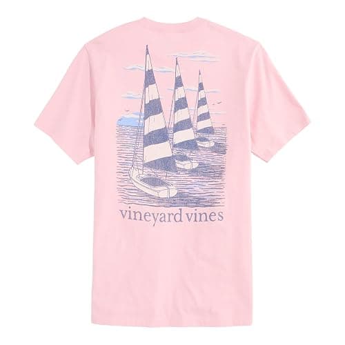vineyard vines Men's Sunset Sails Short-Sleeve Tee - X-Large - Flamingo - Image 1