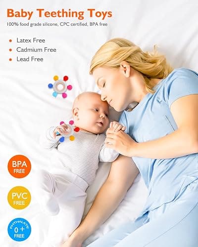 akolik Baby Teething Toys, Teething Relief Toy, BPA Free Baby Chew Toys Infant Toys Newborn Accessories, Teethers for Babies 0-3-6-9-12 Months Old Boys Girls thumbnail 3