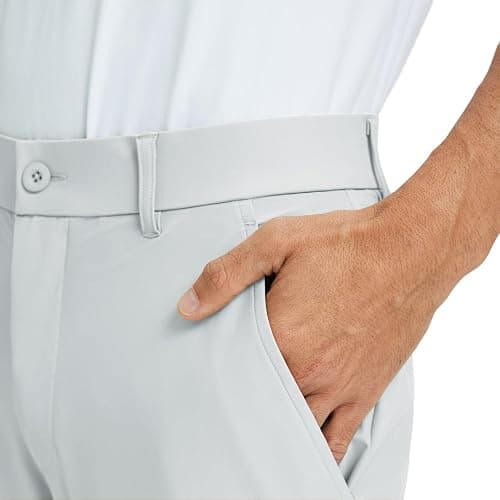 M MAELREG Mens Golf Pants Stretch 30"/32"/34" Classic Fit Quick Dry Lightweight Casual Work Dress Trousers with Pockets thumbnail 4