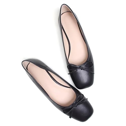 Dear Time Women's Casual Foldable Ballet Flats Square Toe Ballerina Flats Shoes Comfortable thumbnail 6