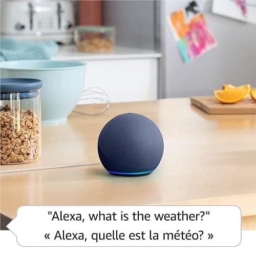 Amazon Echo Dot (newest model), Vibrant sounding Alexa speaker, Great for bedrooms, dining rooms and offices, Glacier White thumbnail 3
