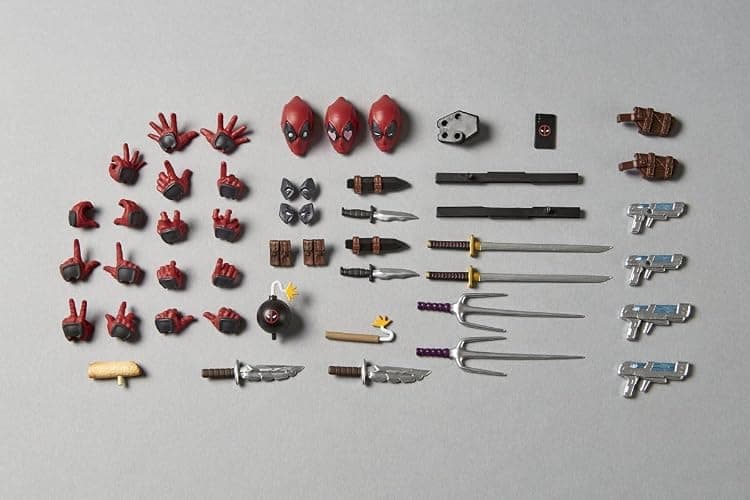 Kaiyodo Revoltech Amazing Yamaguchi Deadpool Ver. 2.5, Total Height: Approx. 6.7 inches (170 mm), Non-scale, PVC & ABS, Painted Action Figure, NR050 thumbnail 14