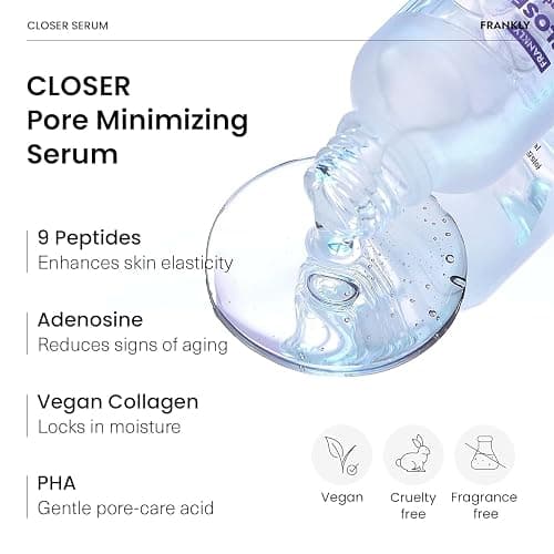 Pore Minimizer Serum | 9 Peptides, Vegan Collagen, Adenosine, PHA | Korean Pore Minimizer for Glass Skin, Anti-Aging, Hydration, Elasticity | 1.01 fl oz thumbnail 4